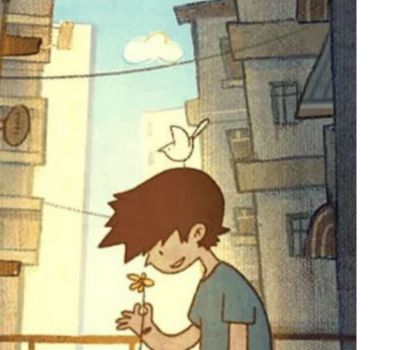 fleur et oiseau pluie bon format